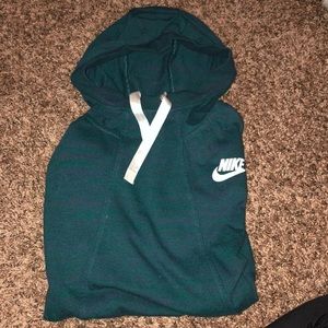 nike sweatshirt , cowl neck , teal , barely worn
